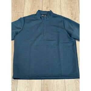 Adidas Men DWR 1/4 Zip Pullover Sweatshirt Blue Quilted Golf 2XL XXL NWT